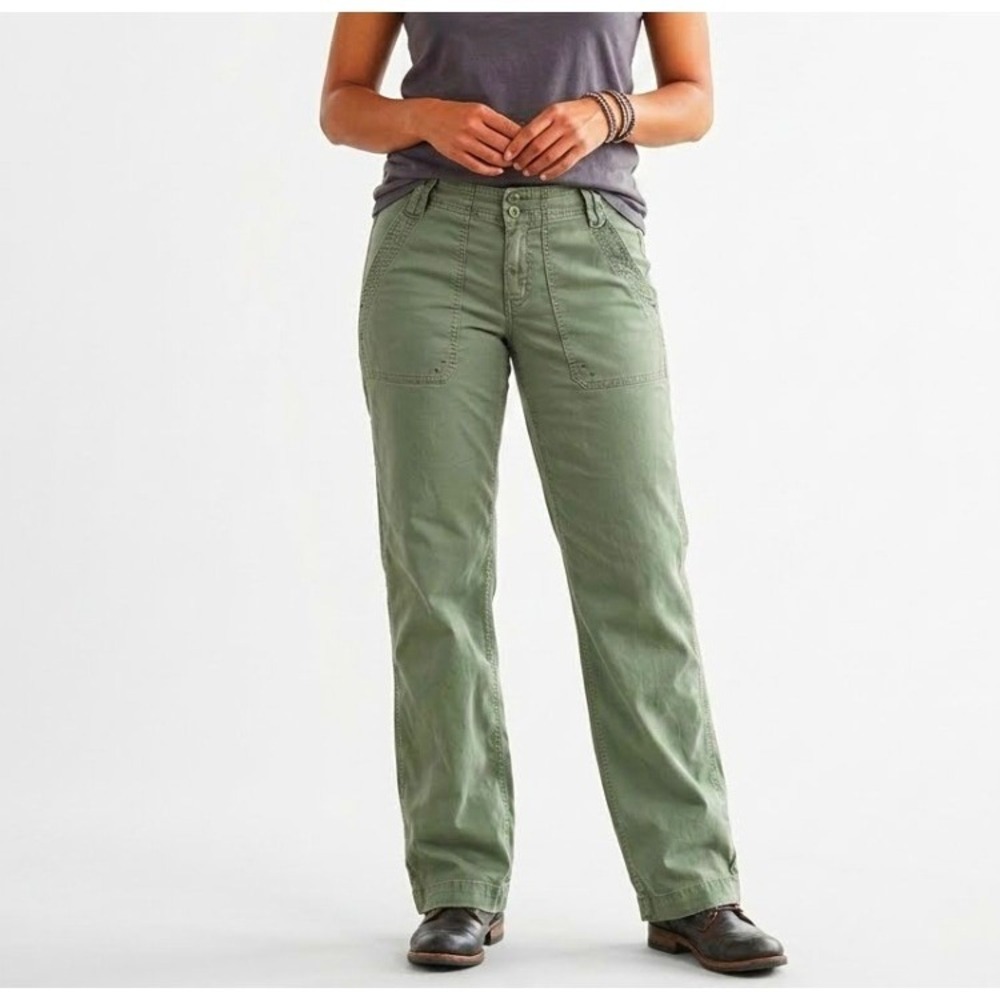 American Eagle Stovepipe Cargo Pants Olive Green Women 6 Utility Straight